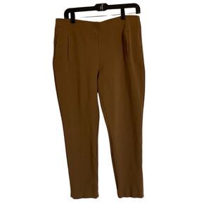 Chico's Cropped Straight-Leg Pants in Chestnut Brown